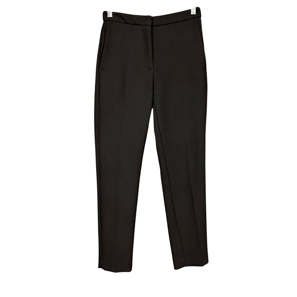 Sandro Paris Pants Womens 34 US 2 Black Tailored Tapered Trousers Stretch Career